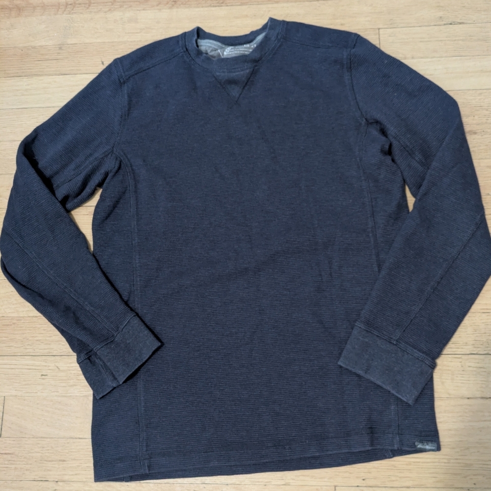 Eddie Bauer Men's Navy Blue Long Sleeve Tee Size MT
